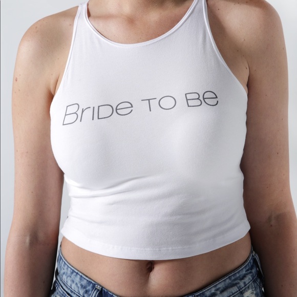 Bride to be tank top white - Picture 2 of 2